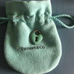 Tiffany blue heart lock charm